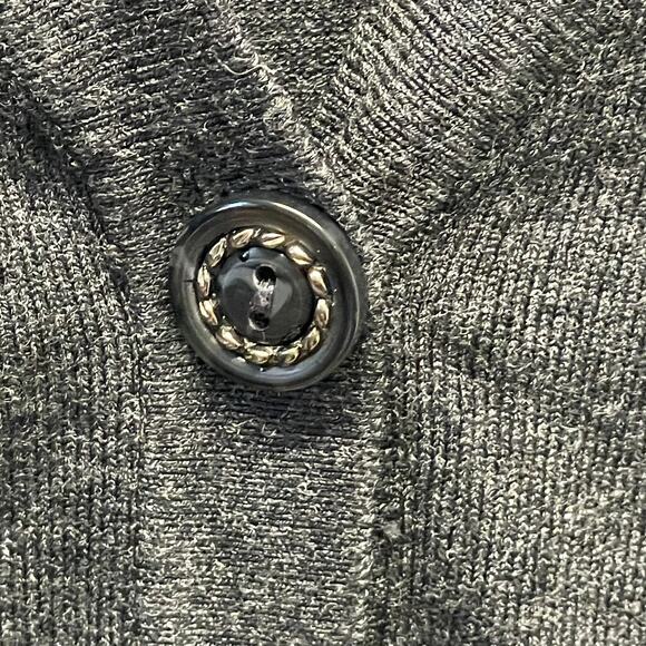 Yest Grey Cardigan Crocheted Back Size 6 - Picture 5 of 7